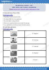 Đề thi học kì 1 Tiếng Anh 5 Family and Friends - Đề số 7